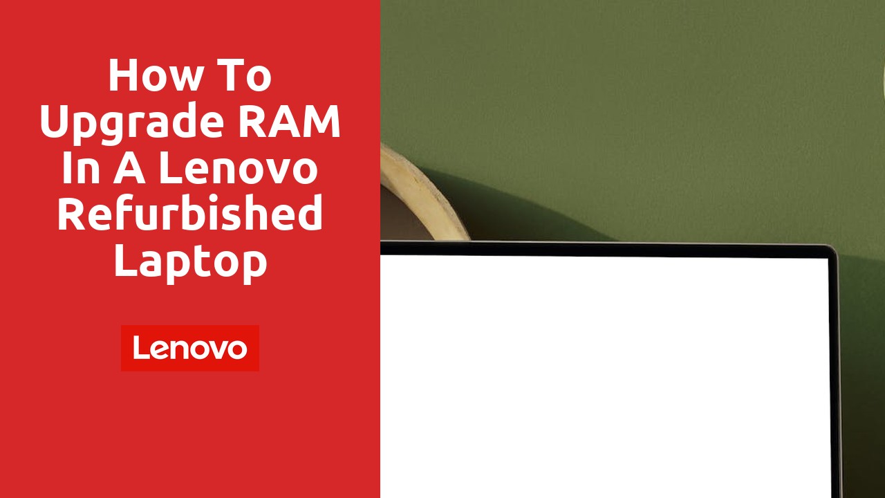 How to upgrade RAM in a Lenovo refurbished laptop