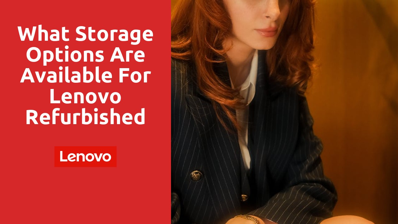 What Storage Options are Available for Lenovo Refurbished Laptops