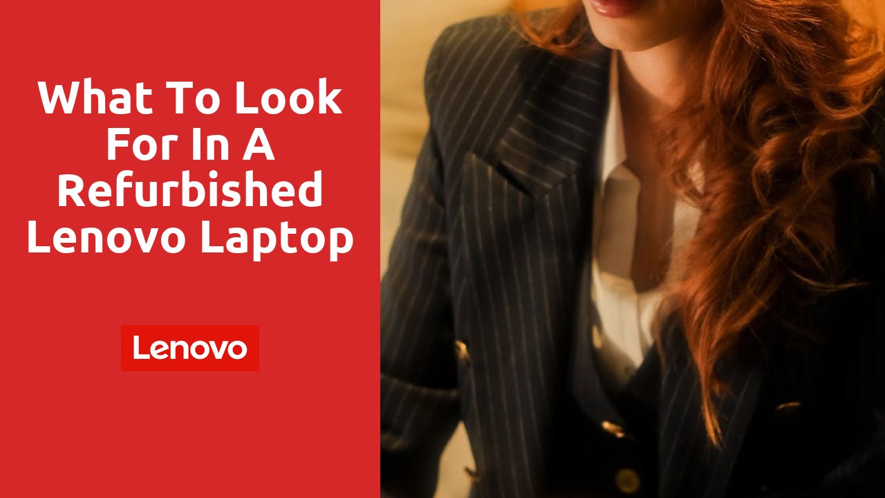 What to look for in a refurbished Lenovo laptop