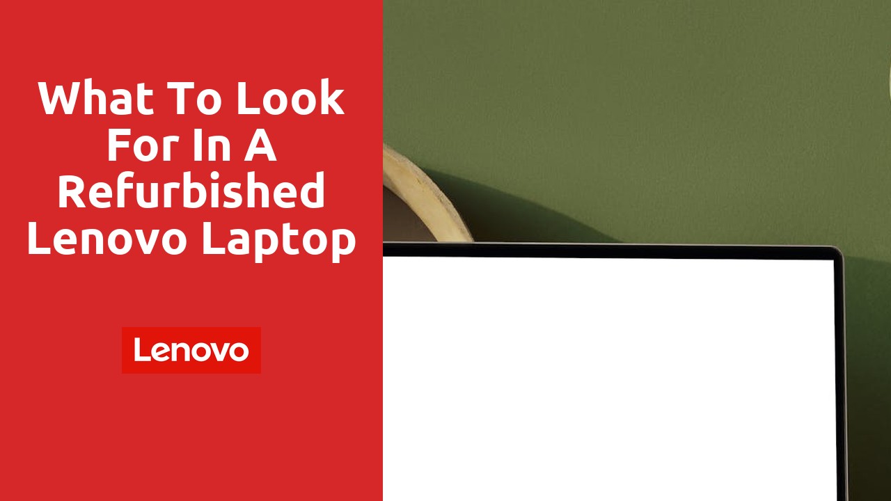 What to Look for in a Refurbished Lenovo Laptop