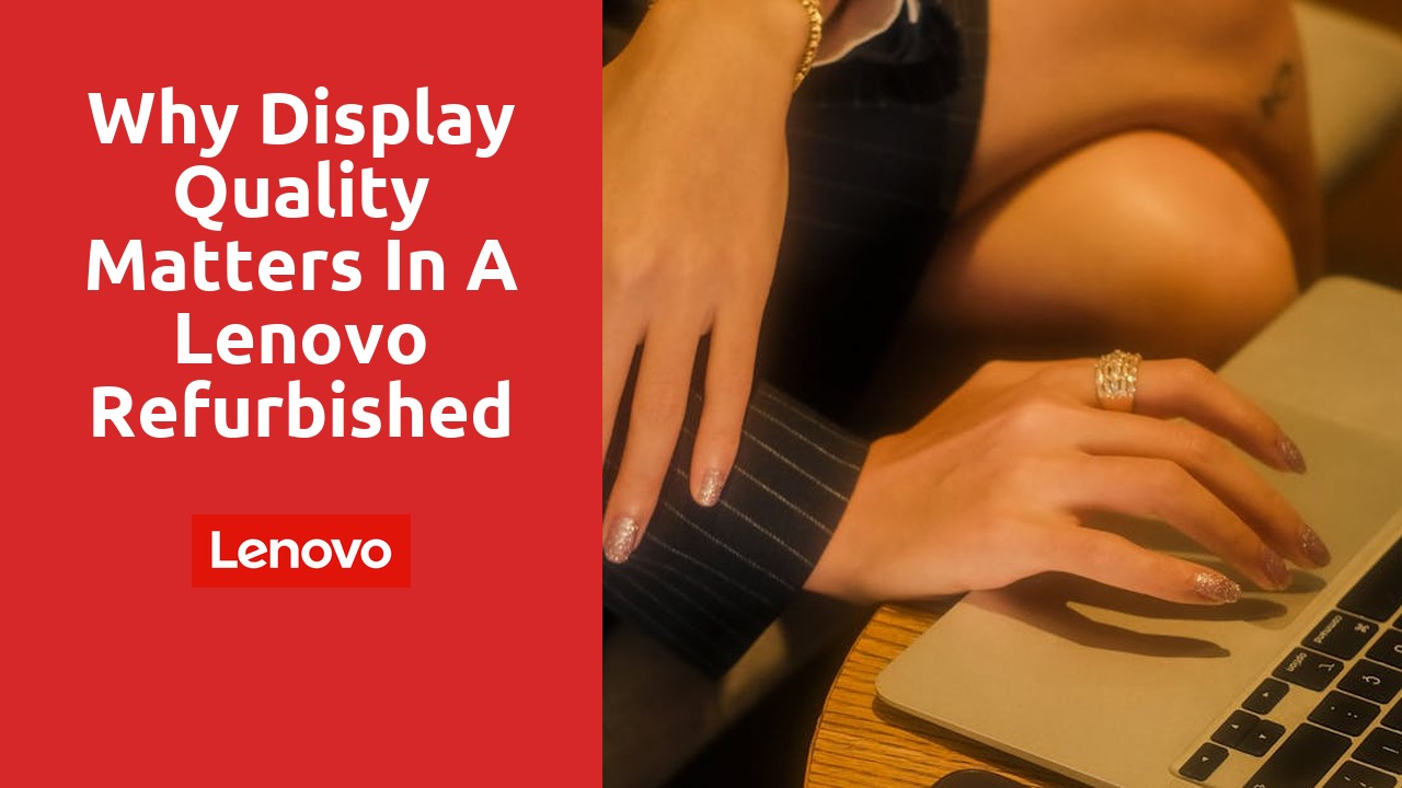 Why Display Quality Matters in a Lenovo Refurbished Laptop